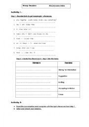 English Worksheet: group session party