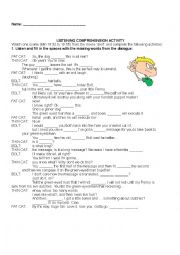 English Worksheet: LISTENING COMPREHENSION ACTIVITY_MOVIE: BOLT