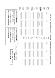 Verbs ending in -ing, -ed, -s