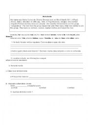English Worksheet: BIOGRAPHY