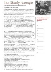 English Worksheet: The Ghostly Passenger