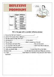 English Worksheet: Reflexive Pronouns