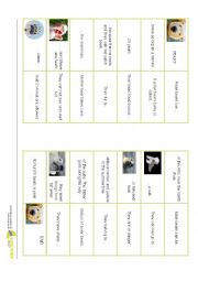 English Worksheet: Polar Bear Domino