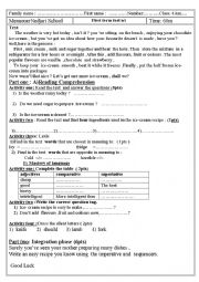 English Worksheet: describing a process ( a recipe)