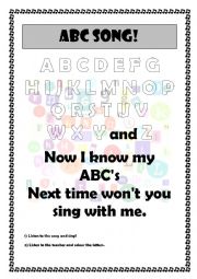 English Worksheet: ABC-song