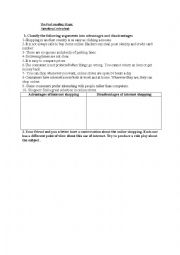 English Worksheet: writing about internet shopping