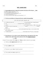 English Worksheet: Test passive - English G 21 A4 Unit 3 