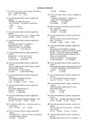 English Worksheet: Grammar tests - 6 B1