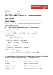 English Worksheet: Grammar Task