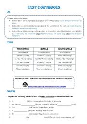 Past Continuous - Rules, Exercise, Key and YouTube