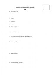 English Worksheet: File Card - Beowulf