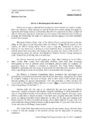English Worksheet: Africa: A shrinking space for dictators