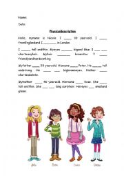 English Worksheet: Physical description