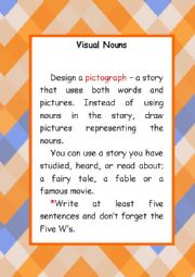 Nouns Pictograph Activity Card