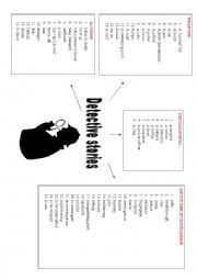 English Worksheet: detective stories vocabulary