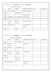 English Worksheet: Past Continuous speaking