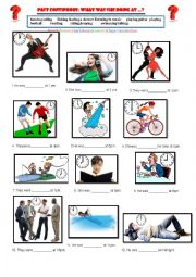 English Worksheet: Past Continuous