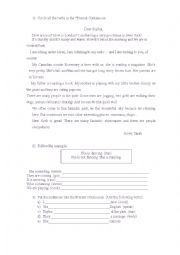 English Worksheet: Present Continuous