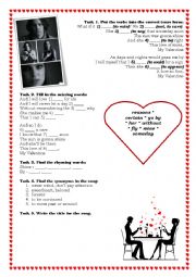 English Worksheet: My Valentine 