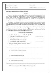 English Worksheet: recycling