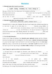English Worksheet: review 9th form