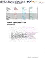 English Worksheet: Q- Skill Book 4 2nd ed, Unit 8 Vocabulary Study Guide