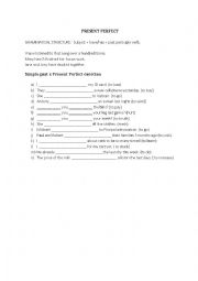 English Worksheet: Present Perfect