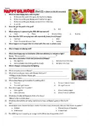 English Worksheet:  Happy Gilmore (movie part 2)