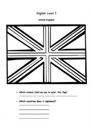 English Worksheet: British flag and monuments