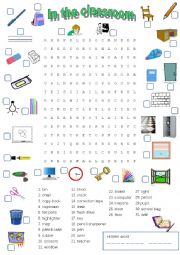 English Worksheet: In the classroom