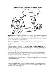 English Worksheet: What do you know about Andaluca?