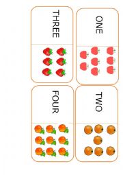 English Worksheet: numbers from 1 to 10 versatile game