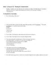 English Worksheet: The flying machine