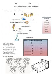 Five little monkeys worksheet