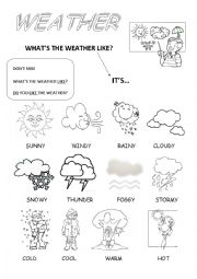 English Worksheet: Weather