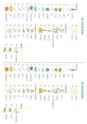 Kitchen and Food Picture Vocabulary