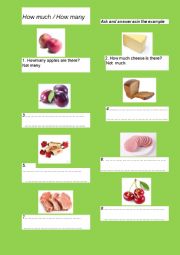 How much / How many.  Not much / Not many. Countable and uncountable nouns