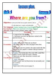 English Worksheet: where are you from