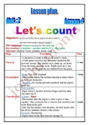 English Worksheet: lets count