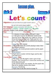 English Worksheet: lets count