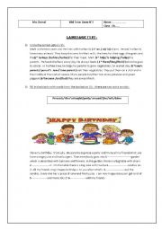 English Worksheet: mid term exam n 2