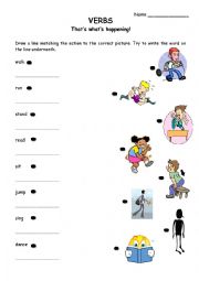 English Worksheet: Verbs