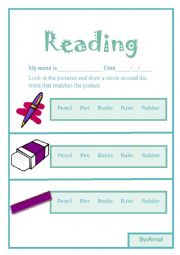 English Worksheet: Reading activity
