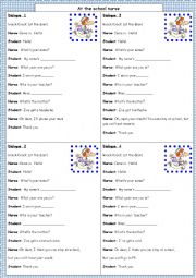 English Worksheet: Nurse/ student dialogues