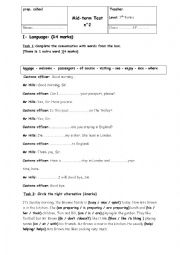 English Worksheet: TEST 7th Form
