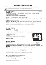 English Worksheet: 9th grade test Pet for school 3rd part