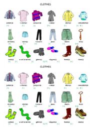 clothes vocabulary