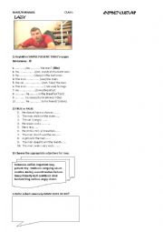 English Worksheet:  personality worksheet