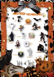 English Worksheet: Halloween-Picture dictionary