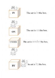 prepositions in on under nexto